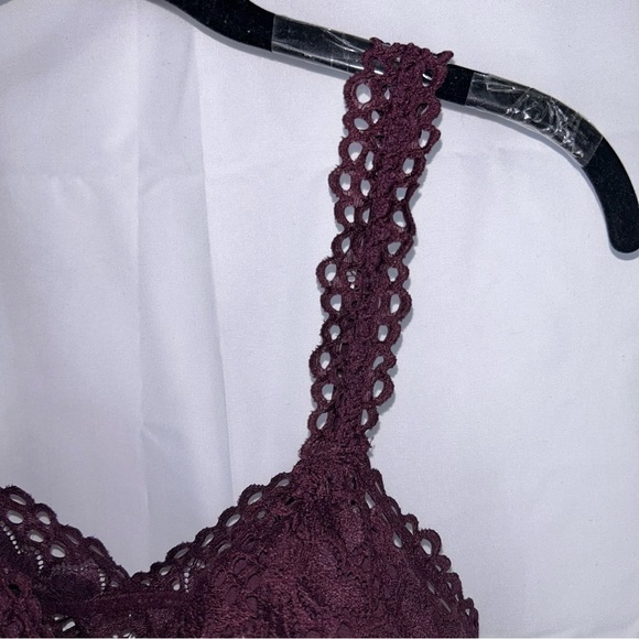 Aerie Bralette Boho Floral Lace Stretch Band Wire free Removable Padded Bra - Picture 4 of 9